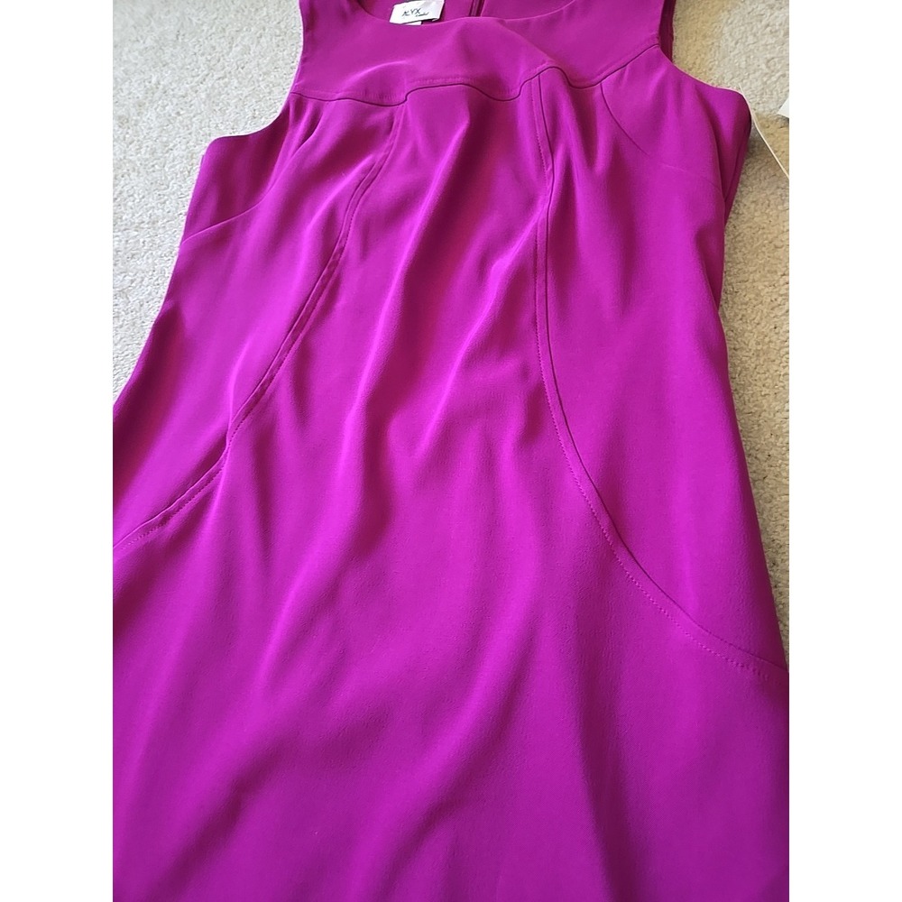 Alyx Women's Fuchsia Berry Sleeveless Sheath Dress Size 8 Polyester NWT - Picture 5 of 10